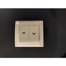 Resim Makel Defne Krem Panjur Anahtarı 