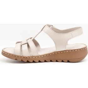 Resim Gedikpaşalı Mrn 017 Vizon Bayan Comfort Sandalet Terlik Sandalet 