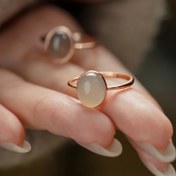 Resim Oval Taş ile Vintage Tarz Ayarlanabilir Bilezik, Bakır Taban, Günlük Giyim İçin Şık Moda Takı 