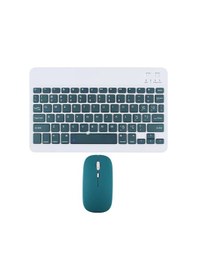 Resim Novstrap Huawei Honor Pad 8 / 9 / X8 / X8a / X8 Pro / X9 İle Uyumlu Bluetooth Klavye Mouse Seti Yeşil Koyu Optik 