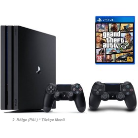 Resim Sony PS4 PRO 4K 1TB CUH-7016B+GTA 5+V2 NESIL PS4 KOL 