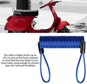 Resim Kask Kilit Kablosu | Hırsızlığa Karşı Koruma İçin Disk Kilit Kablosu,Güvenlik Çelik Tel Yay Hatırlatma Halatı Scooter Motosiklet Motosiklet Araç Bagaj Kaskları Kilidi 