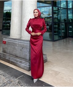 Resim modadeywearst Kolları Püsküllü Saten Tesettür Abiye 