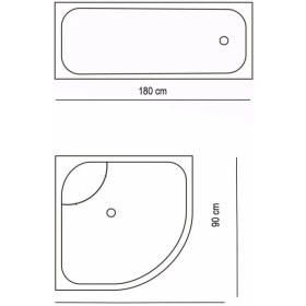 Resim Zethome Jackline Banyo Duş Perdesi 10019 Tek Kanat 180X200 