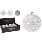 Resim Yılbaşı Ağacı Topu Payetli 8 cm 