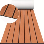 Resim Tekne için 38cm x 240cm EVA Köpük Tek Döşeme Levhası, Kaymaz Kendinden Yapışkanlı Deniz Halısı, Soğutucu Kapaklar, Oturma Yerleri, Motorlu Tekne, Karavan, Yat, Kayak, Yüzme Platformu için 