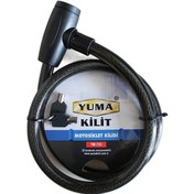 Resim Yuma Ym-735 120 Cm 20 Mm Motorsiklet Kilidi Tdrtr 