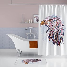 Resim Tropik Zethome Eagle Banyo Duş Perdesi Tek Kanat 1x180x200 