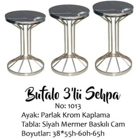 Resim Brc Bufalo Zigon Model Siyah Mermer Temper Cam Metal Transmisyon 