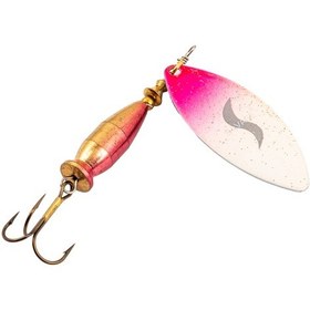 Resim Turna Levrek Alabalık Döner Olta Kaşık - Alp Long - Pembe/beyaz - No:2/16gr 