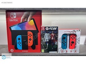 Resim Nintendo Switch OLED SIFIR + FC 26 + JOYCON + TAKAS KURYE !! 
