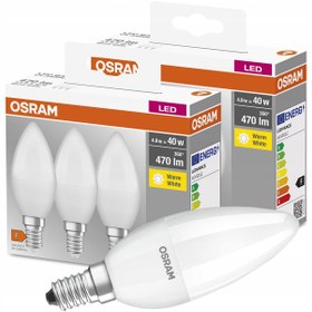 Resim Osram 4.9W E14 Led Ampul 3'lü Paket 