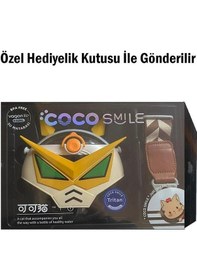 Resim Vagon Coco Smile Özel Kutulu 630 Ml Pipetli Robot Temalı Tritan Su Matarası -boyun Askılı Beyaz 