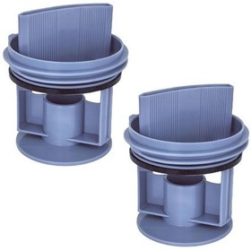 Resim Bosch Wga142x0tr, Wat20480tr, Waw2856xtr, Profilo Cmg120dtr İle Uyumlu Çamaşır Makinesi Pompa Filtre Kapağı 2'li 