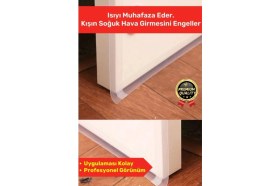 Resim Şeffaf Silikon Rüzgâr Soğuk Böcek Engelleme Cam Kapı Pencere Izolasyon Yalıtım Şerit Bant 5mt 3 Adet 