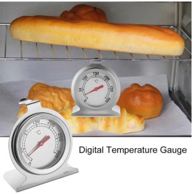 Resim Profisher Analog Sıcaklık Ölçer 300° Fırın Termometresi Paslanmaz Çelik 