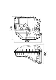 Resim Vw Touareg Yedek Su Deposu 3.0 Tdi 2006-2009 Bks Cata Mahle Crt9000s 
