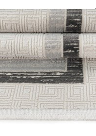 Resim Elvey Home 7107 K.gri Modern Desen Doğal Taban Koridor Mutfak Çocuk Oturma Odası Salon Halı Yolluk 7107gri 