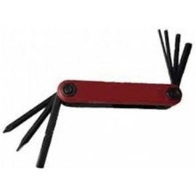 Resim Bike Hand 7 Fonksiyonlu Bisiklet Çoklu Alyan Anahtar Takımı Seti- Siyah - Kırmızı 