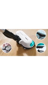 Resim Bosch Islak Kuru 2 Sı 1 Arada 18V Çift Bataryalı Premium Aqua Şarjlı Dikey Süpürge Yüksek Performans, Şık Tasarım BCS71HYG3 