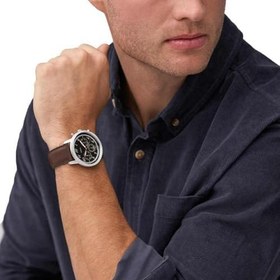 Resim Fossil FS6024 Erkek Kahverengi Deri 44 mm Saat 