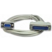 Resim Rs232 DB9 dişi to LPT DB25 pin erkek çevirici kablo 