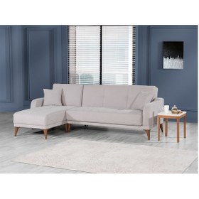 Resim Kilim Mobilya Minimal Uzanmalı Köşe Takımı V1 (İkili Sağ Ünite + Uzanma Sol Ünite) Renk Beyaz 