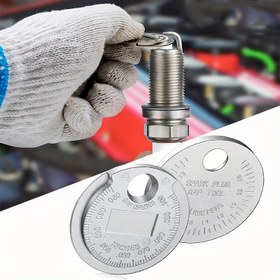 Resim Hassas Buji Boşluğu Ölçüm Aleti - Madeni Para Tipi Ölçüm Kalıbı, 0.05-0.23cm Aralığı, Tüm Araçlar İçin Dayanıklı Metal Yapı 
