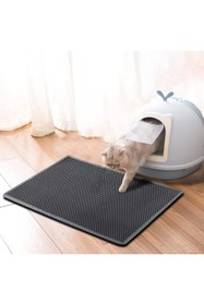 Resim Hype Store Kyrotech Elekli Kedi Tuvalet Önü Paspası 59×41 CM, Çift Katmanlı Kedi Kum Tutucu Paspas, Dağılmayı Ö 