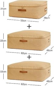 Resim Ocean Home Textile 3'lü Jüt Baza Altı Hurç Set 1 Adet 52 x 28 x 21/2 Adet 62 x 46 x 22 cm 