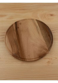 Resim Ahşap Yuvarlak Kesme & Sunum Tahtası 