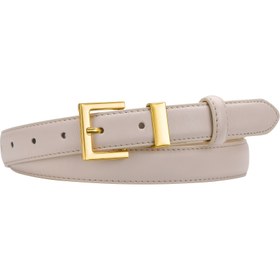 Resim LCG Luchengji Kadınlar için Kare Altın Tokalı Suni Deri Kemer - Kot, Pantolon, Elbise, Günlük Tarz için Çok Yönlü Bel Kemeri, Bakır Alaşım Toka, Tekstil Olmayan Malzeme, Günlük Kemer|Şık Kemer Tasarımı|Dayanıklı Kemer, LCG Luchengji 