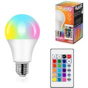 Resim Oto Aksesuarcım RGB Led Ampül Kumandalı Animasyonlu E27 Duy 220V 10W 