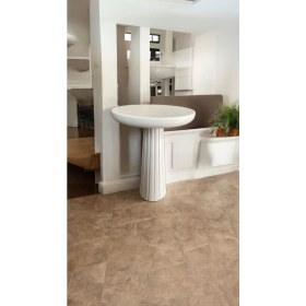 Resim Wood Wooden Ahşap Tekli Fitilli Mantar Yan Sehpa Modern Beyaz Renk Fiskos 