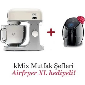 Resim Kenwood Kmix Murfak Şefi Krem + Airfryer Xl Siyah HFP30.000BK Hediyeli 