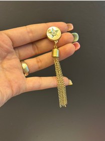 Resim Altın Sarı Yıldızlı Püsküllü Broş Yaka Giyim Aksesuarı 9 CM Renkli 