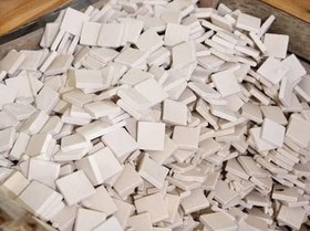 Resim Perla 200 Adet 1x5x5 BASKISIZ Doğaltaş Nikah Şekeri Hobi Boyama Magnet 