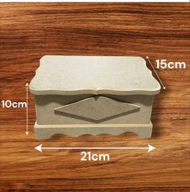 Resim Ahşap- Boyanabilir- Ayaklı Çok Amaçlı Dekoratif Kutu 