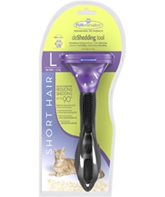 Resim Furminator Short Hair Kısa Tüylü Kedi Tüy Toplama Tarağı L Boy 