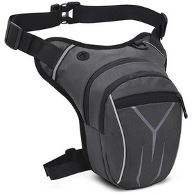 Resim Jeehugo Erkek Motosiklet Bacak Çantası Siyah Su Geçirmez Çok Fonksiyonlu Jant Çantası Spor Jüdü Eşyası Koyu Gri 