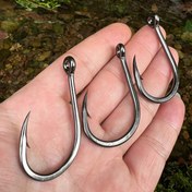 Resim Proberos 20 adet Ultra-Sharp Yüksek Karbonlu Çelik Akrep Halka - Siyah Nikel Kaplama, 57.61-134.72KG Ağır Hizmet, Büyük Kefal, Levrek ve Deniz Hayatı için Tuzlu Su Balıkçılık Halkaları, Şık Balıkçılık Halka Tasarımı, Sağlam Yapı 