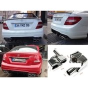 Resim Mercedes Amg W204 Kare Egzoz Ucu 