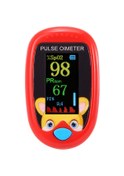 Resim Monyee Çocuklar İçin Parmak Tipi Oksimetre - Kırmızı, Usb/type-c Şarjlı, 5 Saniye Sonuç, Nabız/oksijen/perfüzyon Ölçümü 