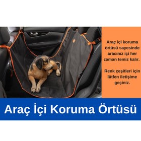 Resim Mor Lama Su Geçirmez ve Kaymaz Araba Koltuk Koruyucu Pet Oto Hammak – Kedi ve Köpek İçin Seyahat Örtüsü 