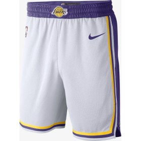 Resim Nike Los Angeles Lakers Nba Erkek Beyaz Basketbol Şort AJ5616-100 