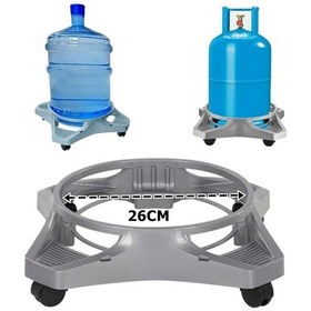 Resim Tüpçek Saksı Damacana Kolon Küllük Altlığı Tekerlekli Plastik Tüp Gri 