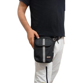 Resim Seventeen Siyah Motosiklet Motorcu Bacak Çantası 