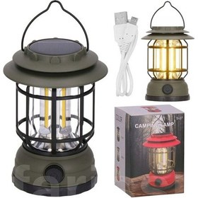 Resim Alaska Sdr-s27 Retro Solar Güneş Enerjili Ve Usb Şarjlı Kamp Lambası - Yeşil 