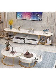 Resim Leyda Beyaz Tv Ünitesi 