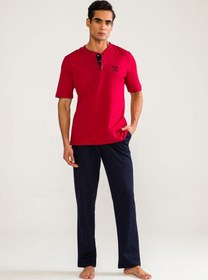 Resim Ds Damat Bordo Erkek Pijama Takımı DS2000 